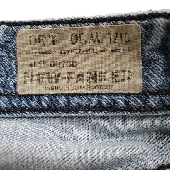 Diesel Mens Jeans New Fanker Reg Slim Bootcut in Wash Color 0826D Size 30W x 30L - Picture 9 of 16